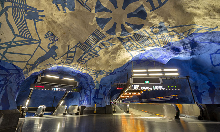 圧巻！スウェーデン・ストックホルム『地下鉄巨大美術館』へ行こう